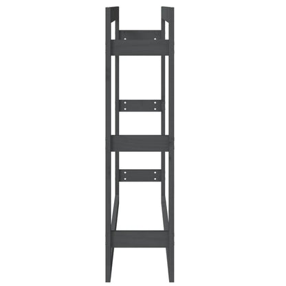 Haardhoutrek Massief Grenenhout 100 x 25 x 100 cm Grijs