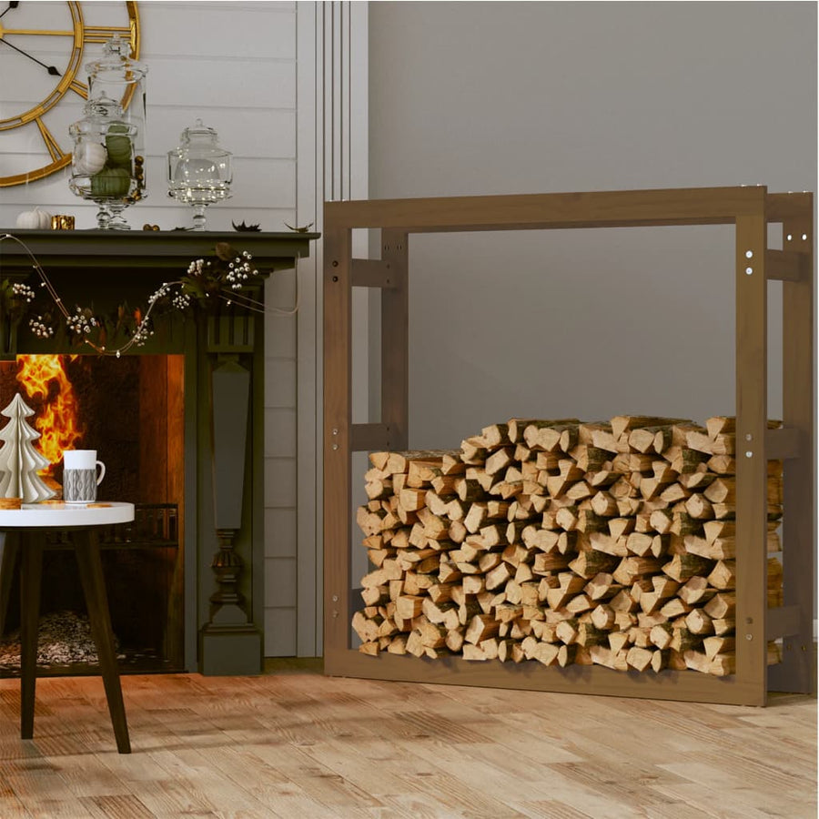 Haardhoutrek Massief Grenenhout 100 x 25 x 100 cm Honingbruin