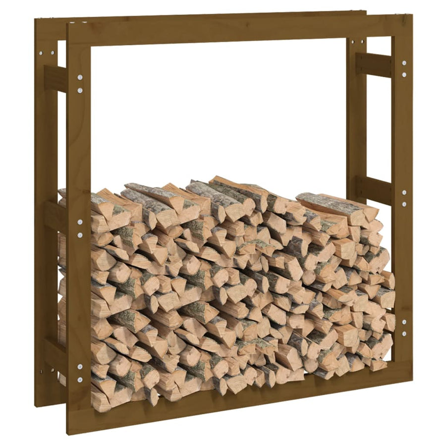 Haardhoutrek Massief Grenenhout 100 x 25 x 100 cm Honingbruin