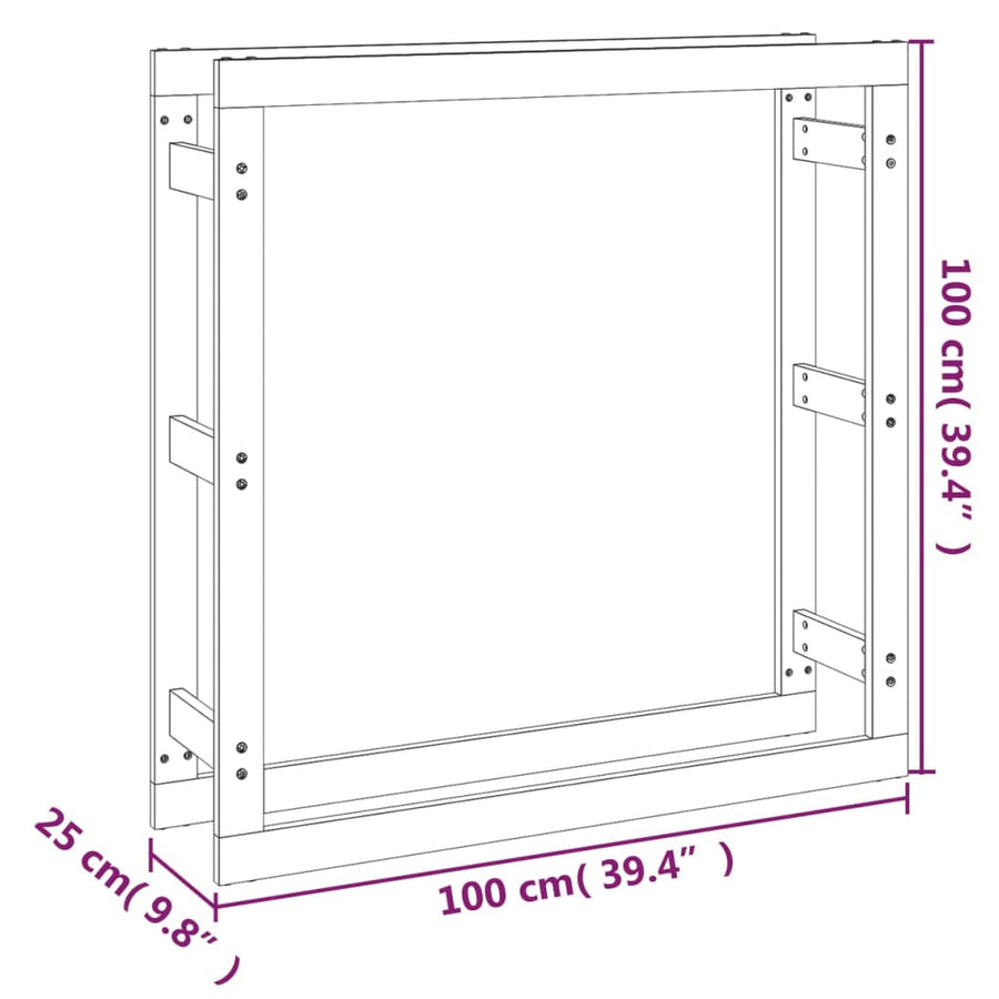 Haardhoutrek Massief Grenenhout 100 x 25 x 100 cm Honingbruin
