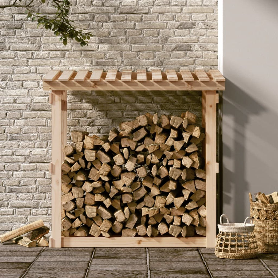Haardhoutrek 108X64,5X109 Cm Massief Grenenhout 108 x 64.5 x 109 cm Naturel