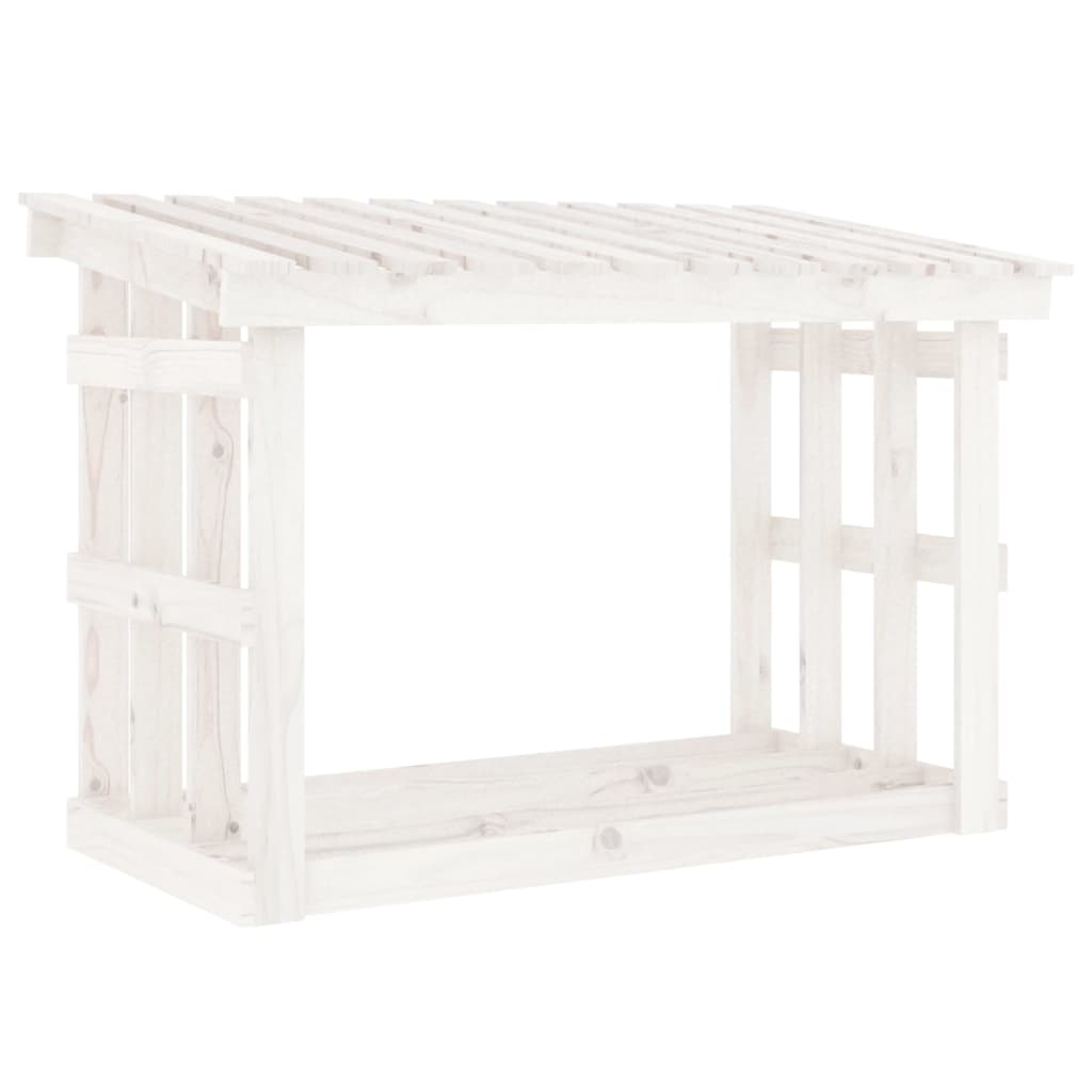 Haardhoutrek 108X64,5X77 Cm Massief Grenenhout 108 x 64.5 x 77 cm Wit