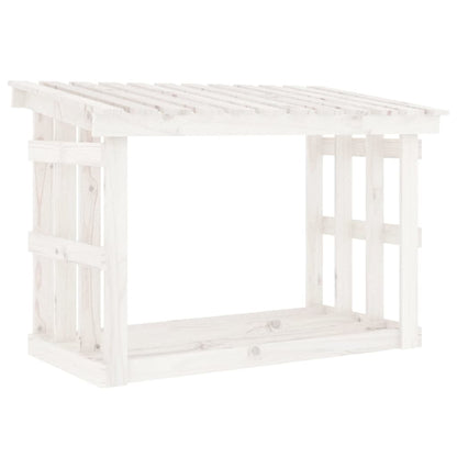 Haardhoutrek 108X64,5X77 Cm Massief Grenenhout 108 x 64.5 x 77 cm Wit