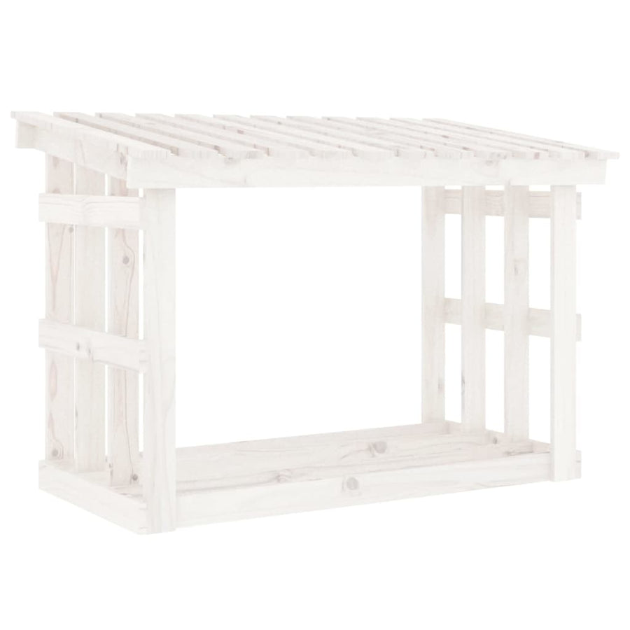 Haardhoutrek 108X64,5X77 Cm Massief Grenenhout 108 x 64.5 x 77 cm Wit