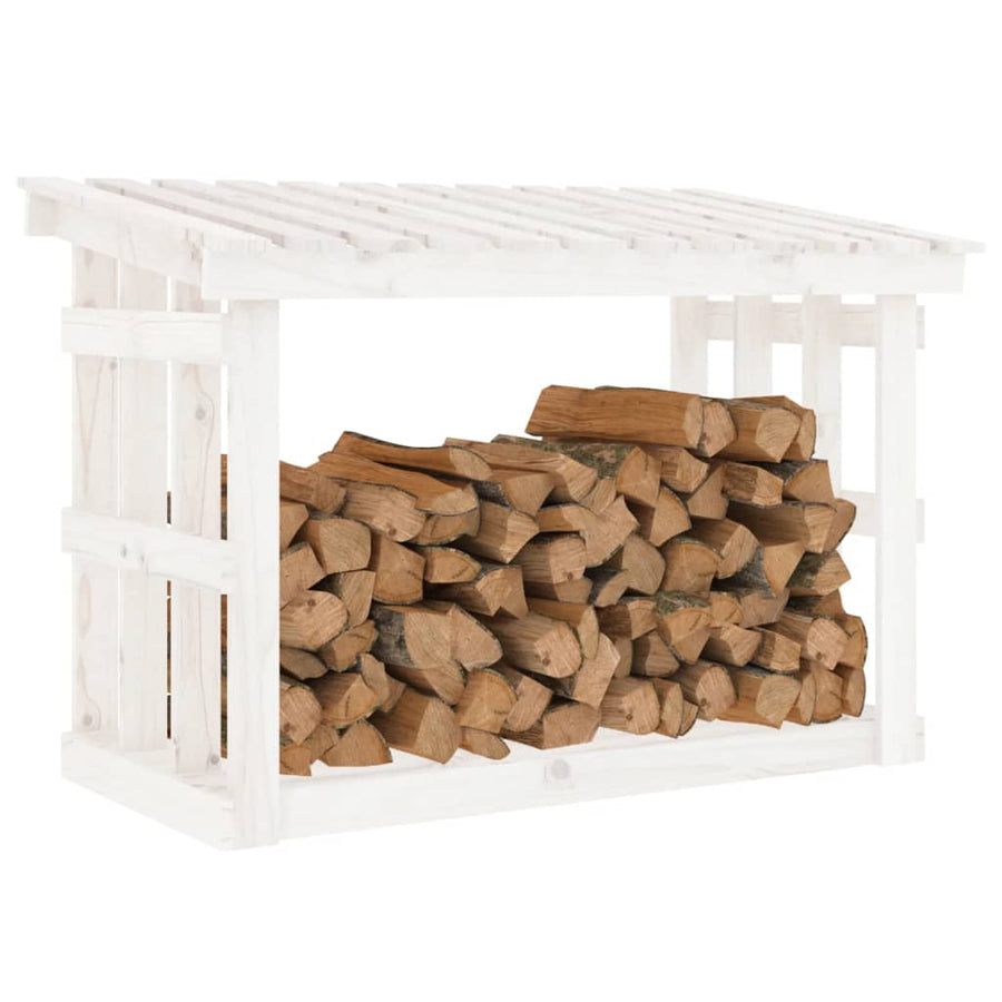 Haardhoutrek 108X64,5X77 Cm Massief Grenenhout 108 x 64.5 x 77 cm Wit
