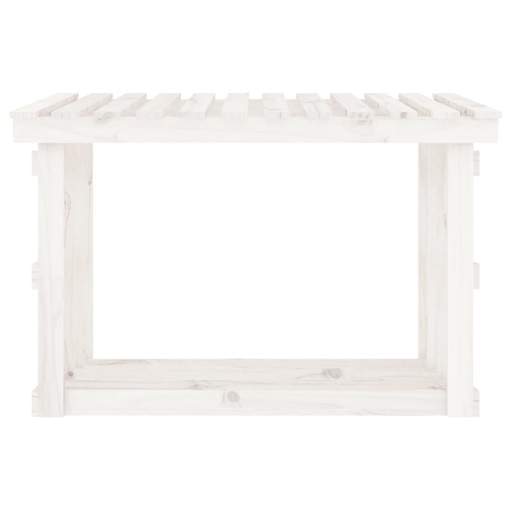 Haardhoutrek 108X64,5X77 Cm Massief Grenenhout 108 x 64.5 x 77 cm Wit