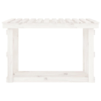 Haardhoutrek 108X64,5X77 Cm Massief Grenenhout 108 x 64.5 x 77 cm Wit