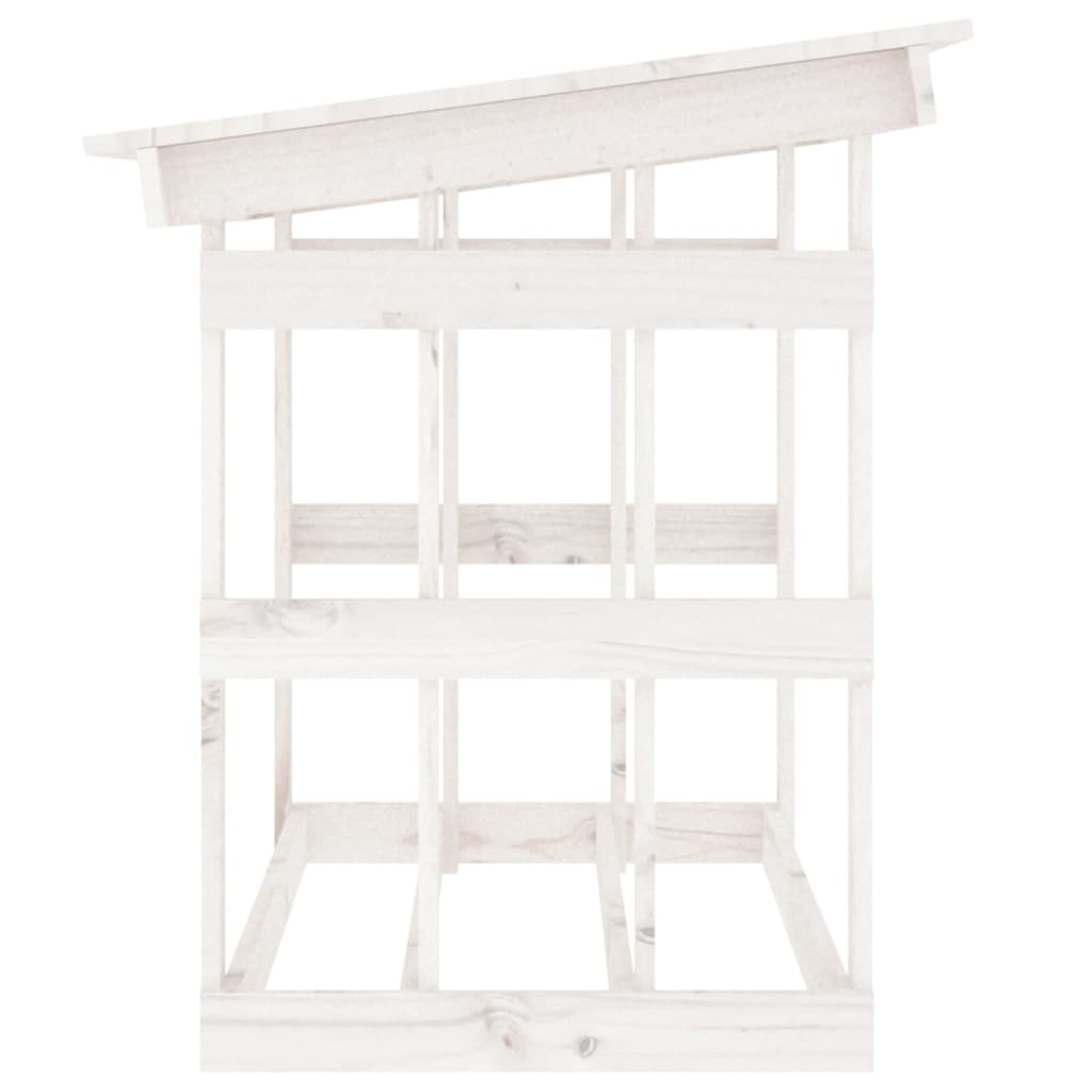 Haardhoutrek 108X64,5X77 Cm Massief Grenenhout 108 x 64.5 x 77 cm Wit