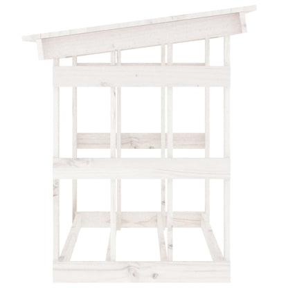Haardhoutrek 108X64,5X77 Cm Massief Grenenhout 108 x 64.5 x 77 cm Wit