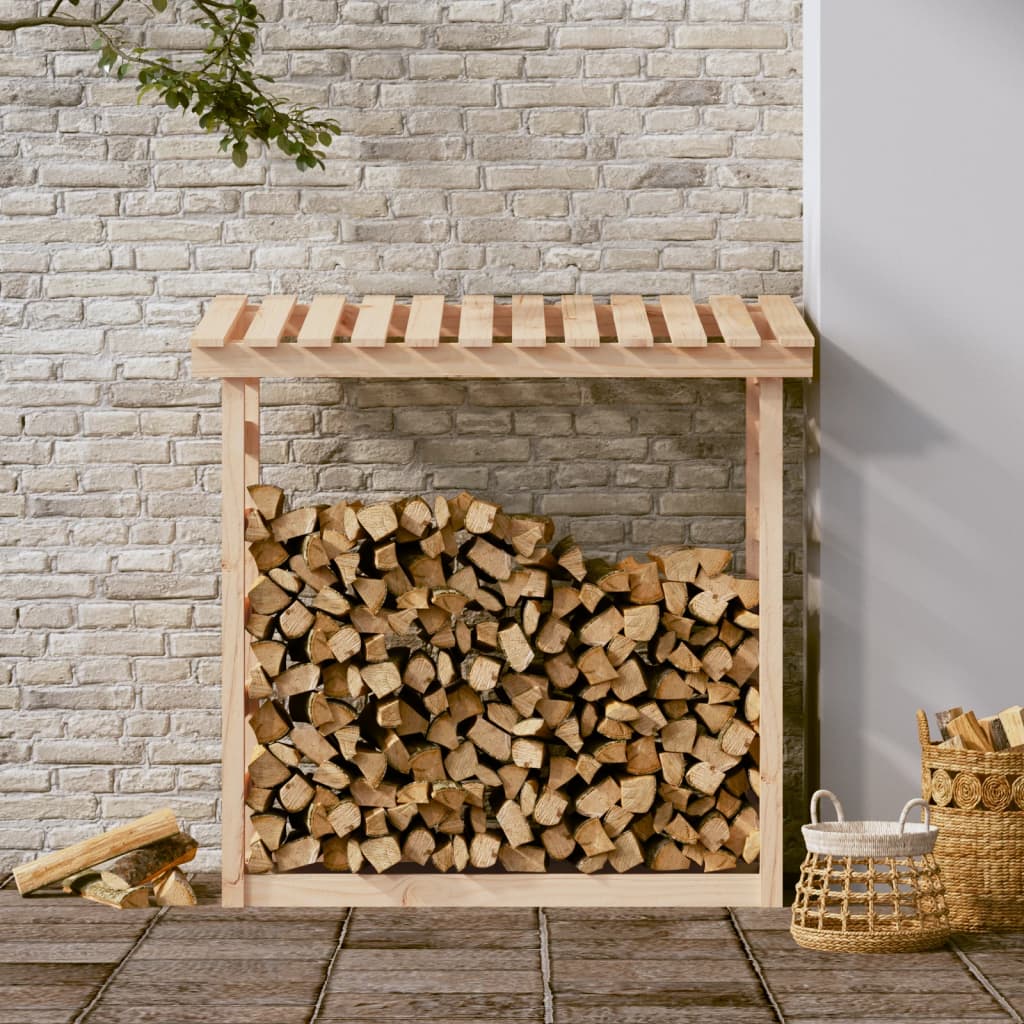 Haardhoutrek 108X64,5X110 Cm Massief Grenenhout 108 x 64.5 x 110 cm Naturel