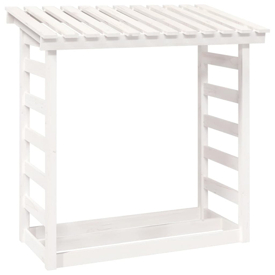 Haardhoutrek 108X64,5X110 Cm Massief Grenenhout 108 x 64.5 x 110 cm Wit