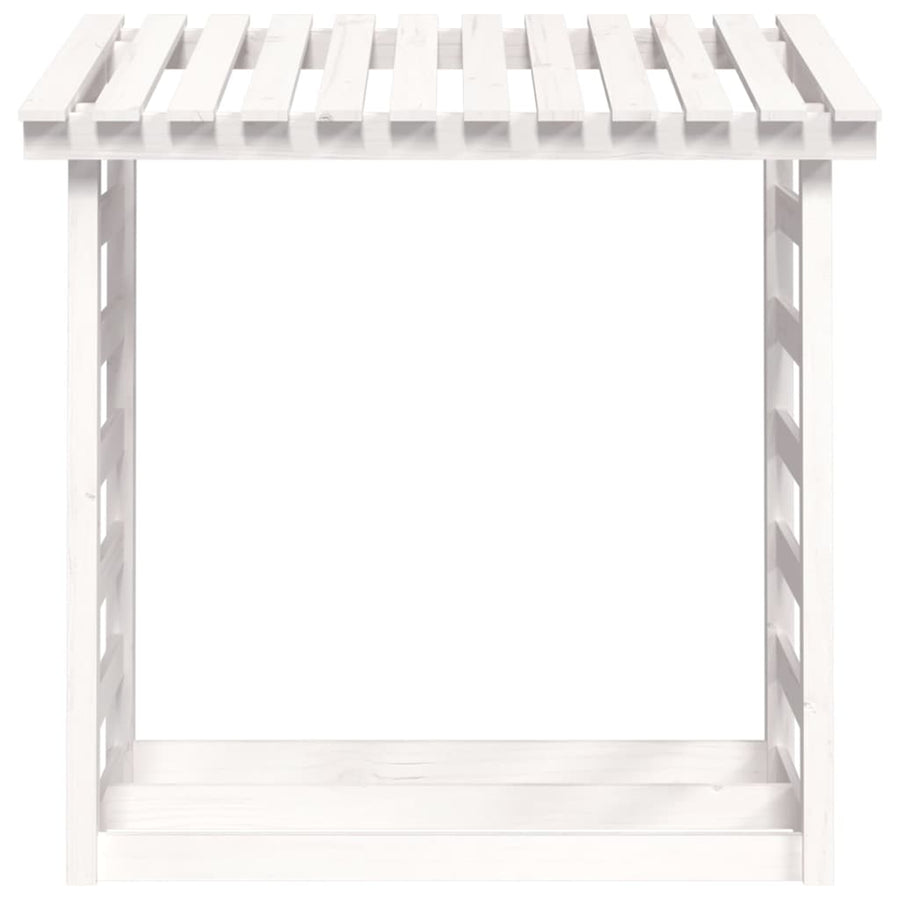 Haardhoutrek 108X64,5X110 Cm Massief Grenenhout 108 x 64.5 x 110 cm Wit