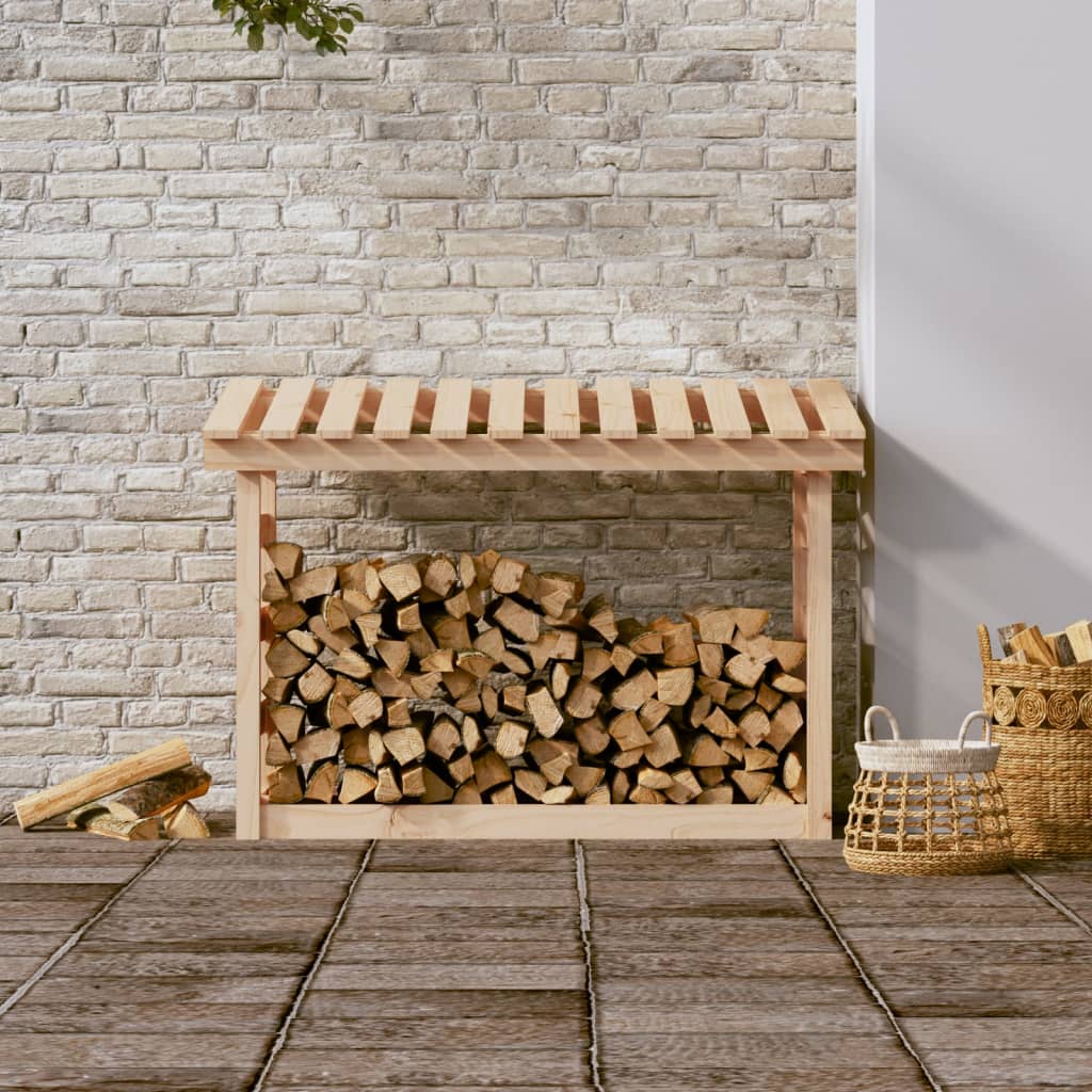 Haardhoutrek 108X64,5X78 Cm Massief Grenenhout 108 x 64.5 x 78 cm Naturel
