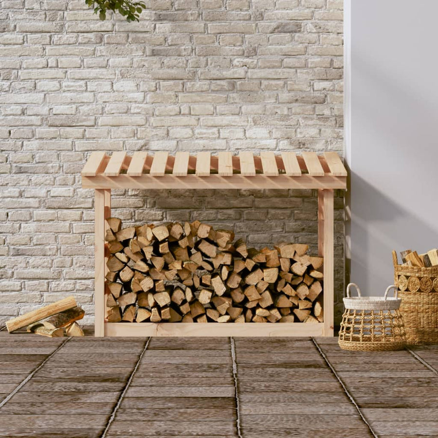 Haardhoutrek 108X64,5X78 Cm Massief Grenenhout 108 x 64.5 x 78 cm Naturel