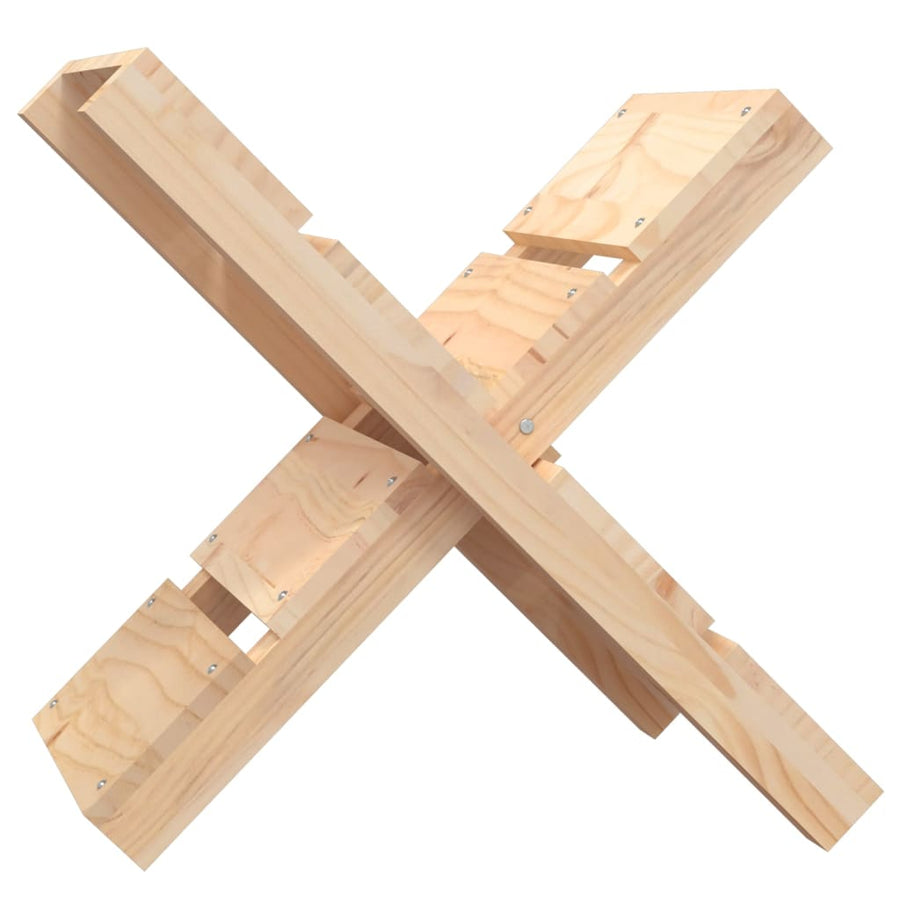 Houtblokhouder 47X39,5X48 Cm Massief Grenenhout Naturel
