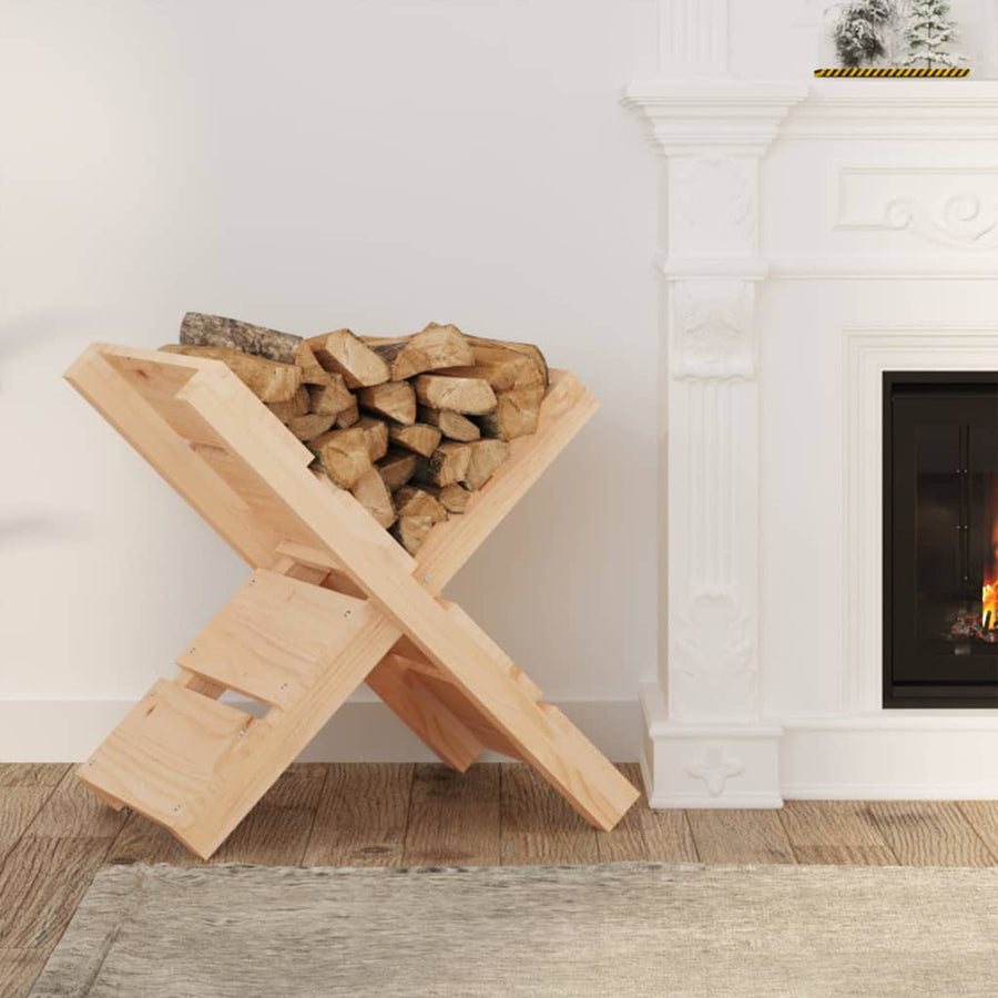 Houtblokhouder 47X39,5X48 Cm Massief Grenenhout Naturel