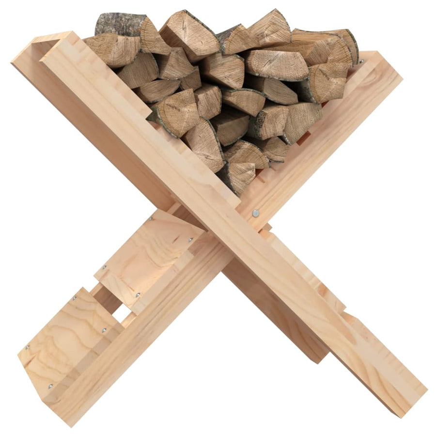 Houtblokhouder 47X39,5X48 Cm Massief Grenenhout Naturel