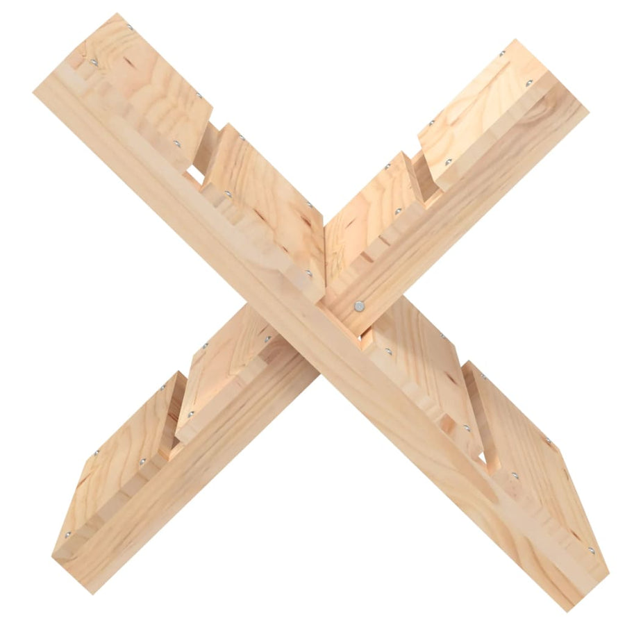 Houtblokhouder 47X39,5X48 Cm Massief Grenenhout Naturel