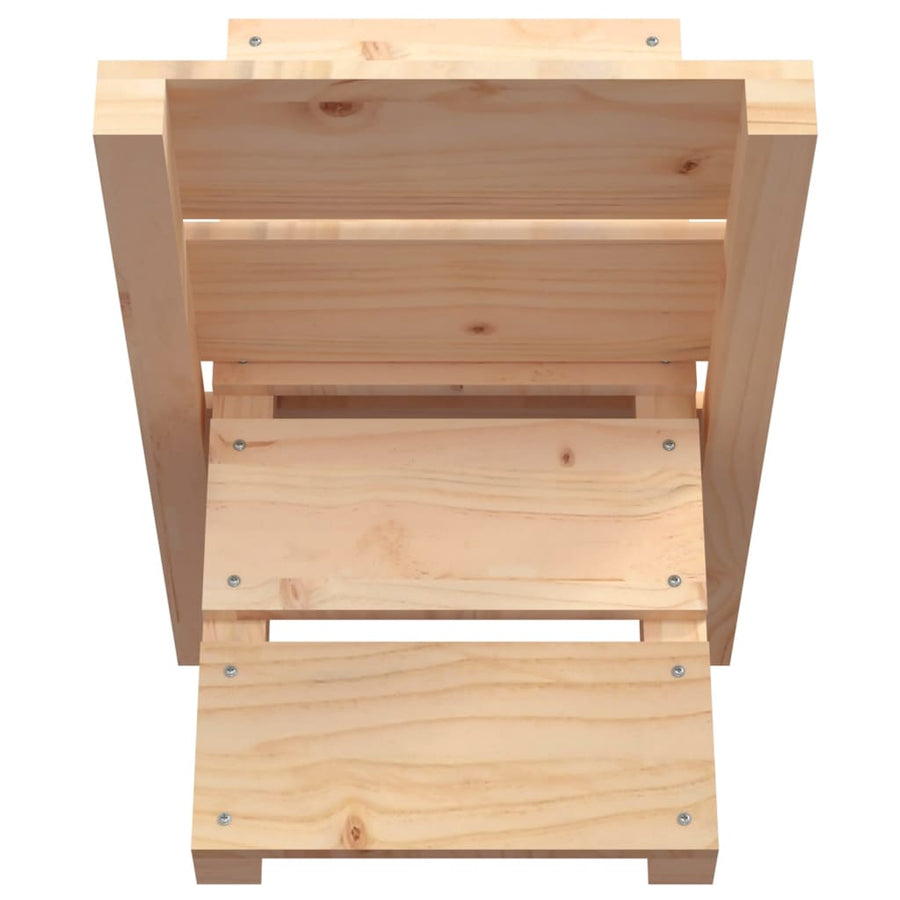 Houtblokhouder 47X39,5X48 Cm Massief Grenenhout Naturel