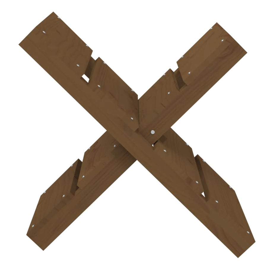 Houtblokhouder 47X39,5X48 Cm Massief Grenenhout Honingbruin