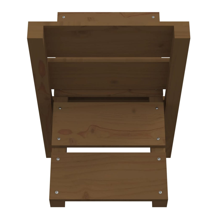 Houtblokhouder 47X39,5X48 Cm Massief Grenenhout Honingbruin
