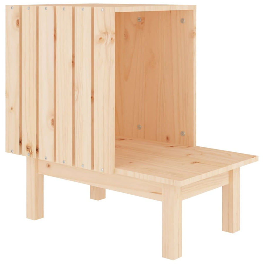 Kattenhuis 60X36X60 Cm Massief Grenenhout Naturel