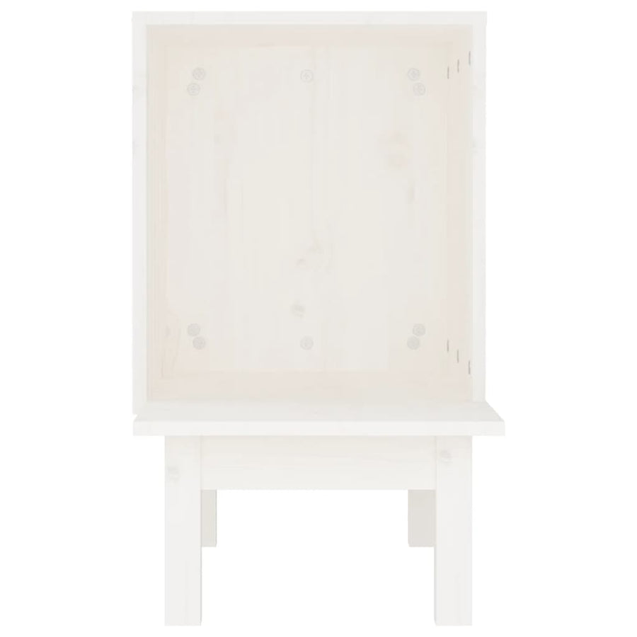 Kattenhuis 60x36x60 cm massief grenenhout wit Wit