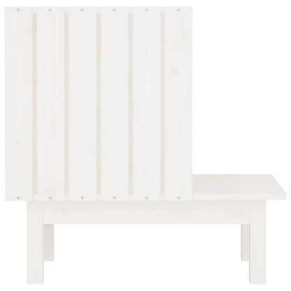 Kattenhuis 60x36x60 cm massief grenenhout wit Wit