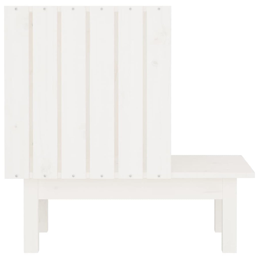 Kattenhuis 60x36x60 cm massief grenenhout wit Wit