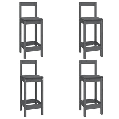 -Delige Barset Massief Grenenhout 5 Grijs