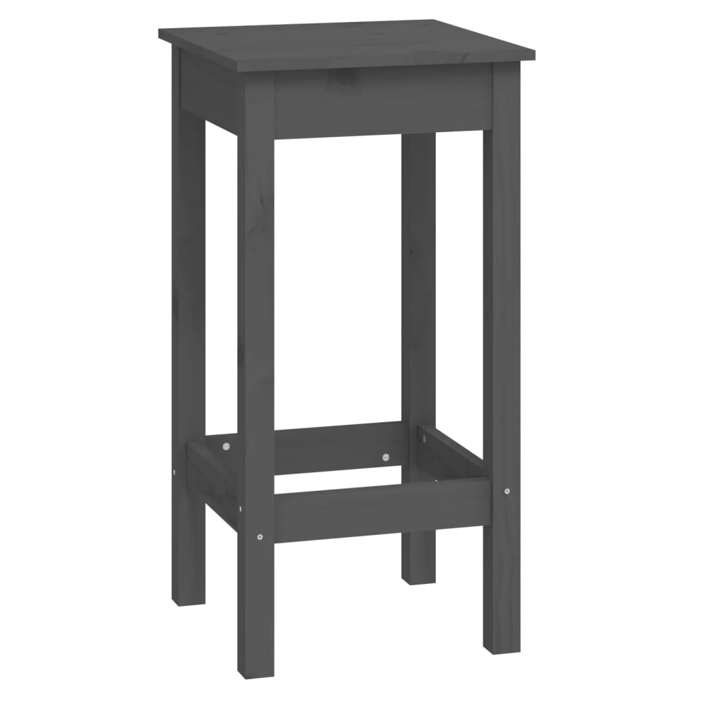 -Delige Barset Massief Grenenhout Grijs