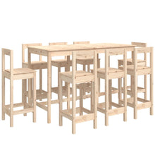 9-Delige Barset Massief Grenenhout