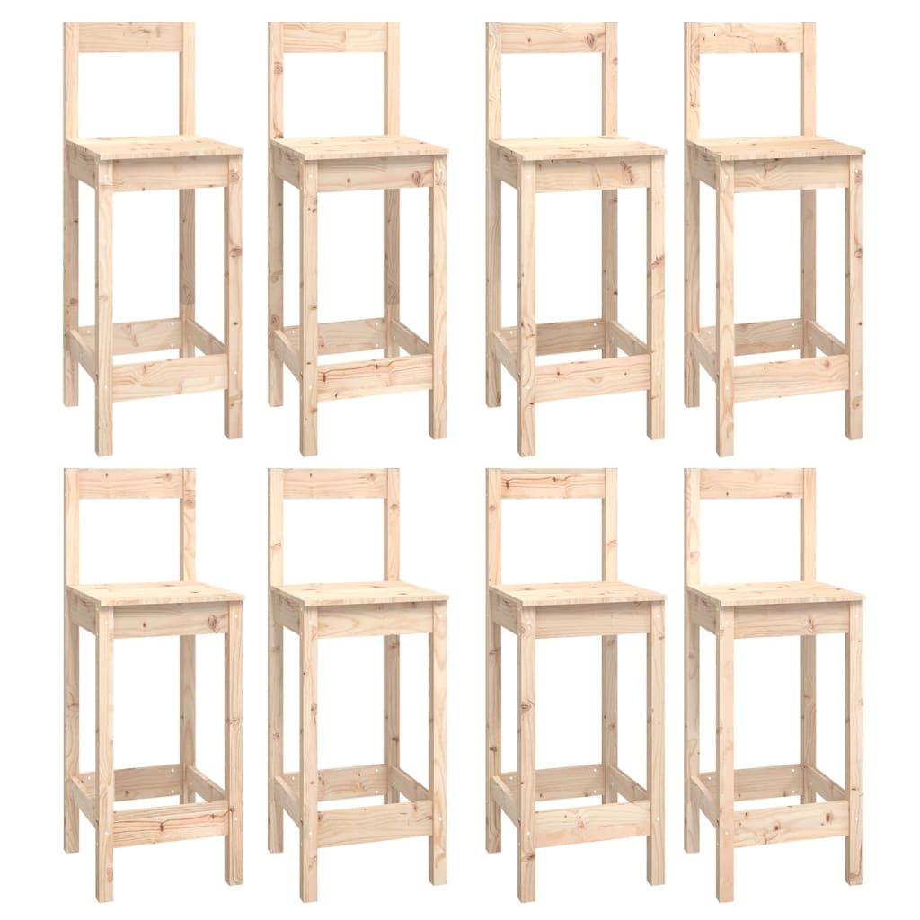 9-Delige Barset Massief Grenenhout