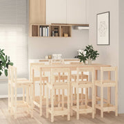 Barset 9-delig massief grenenhout