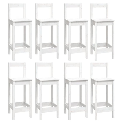 9-Delige Barset Massief Grenenhout Wit