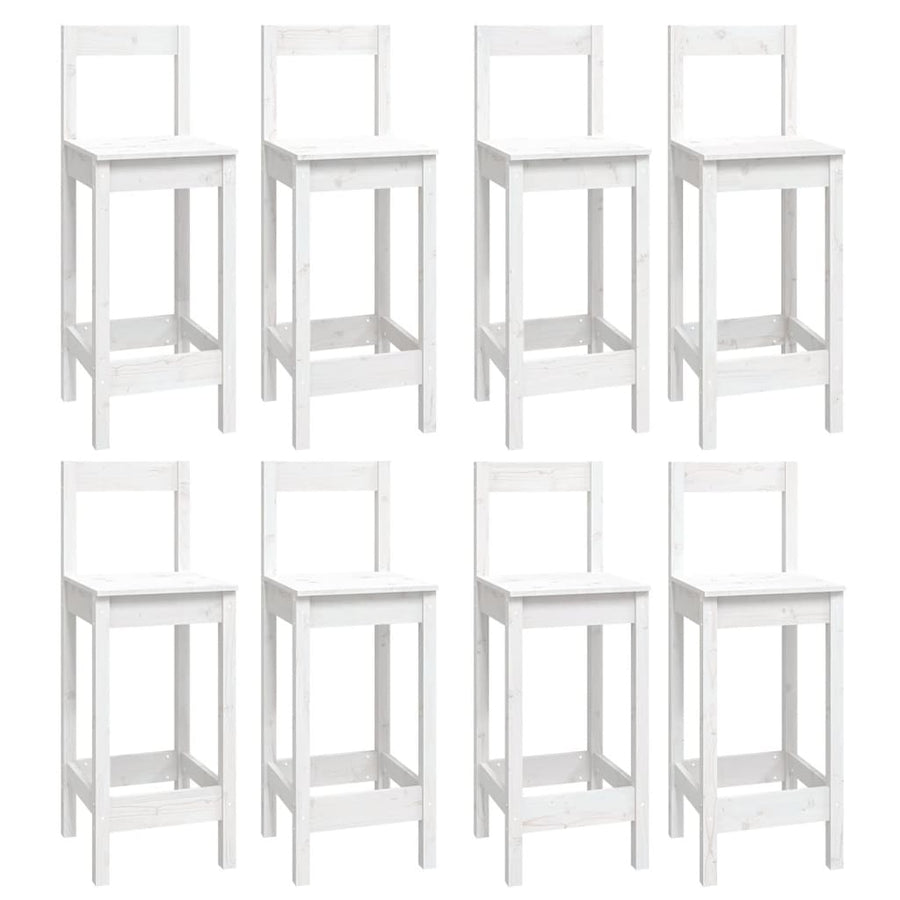 9-Delige Barset Massief Grenenhout Wit