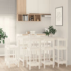 Barset 9-delig massief grenenhout wit