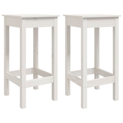 3-Delige Barset Massief Grenenhout Wit