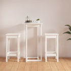 Barset 3-delig massief grenenhout wit