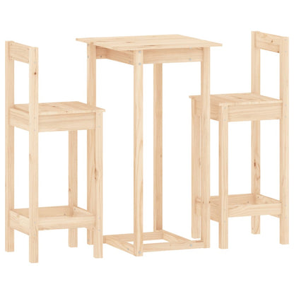 3-Delige Barset Massief Grenenhout