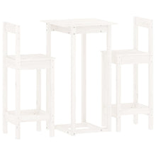 3-Delige Barset Massief Grenenhout Wit
