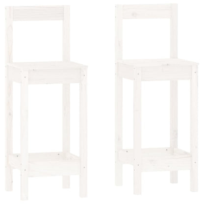 3-Delige Barset Massief Grenenhout Wit