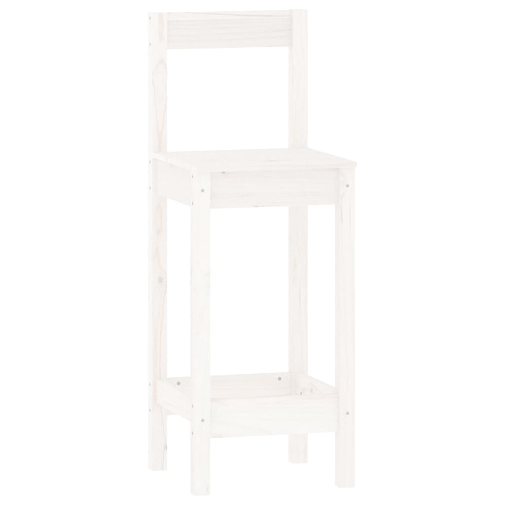 3-Delige Barset Massief Grenenhout Wit