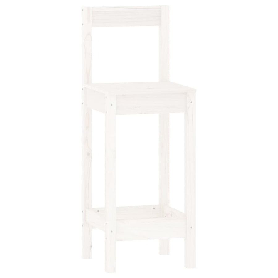 3-Delige Barset Massief Grenenhout Wit