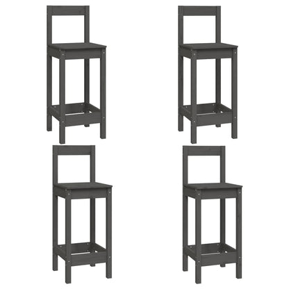 -Delige Barset Massief Grenenhout 5 Grijs