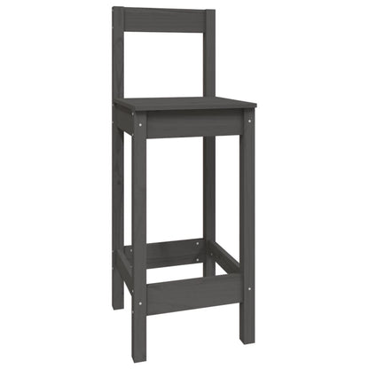 -Delige Barset Massief Grenenhout 5 Grijs