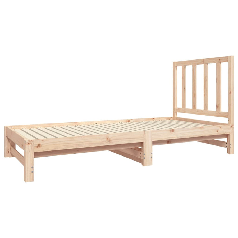 Slaapbank Uitschuifbaar Massief Grenenhout 2X(90X190) Cm