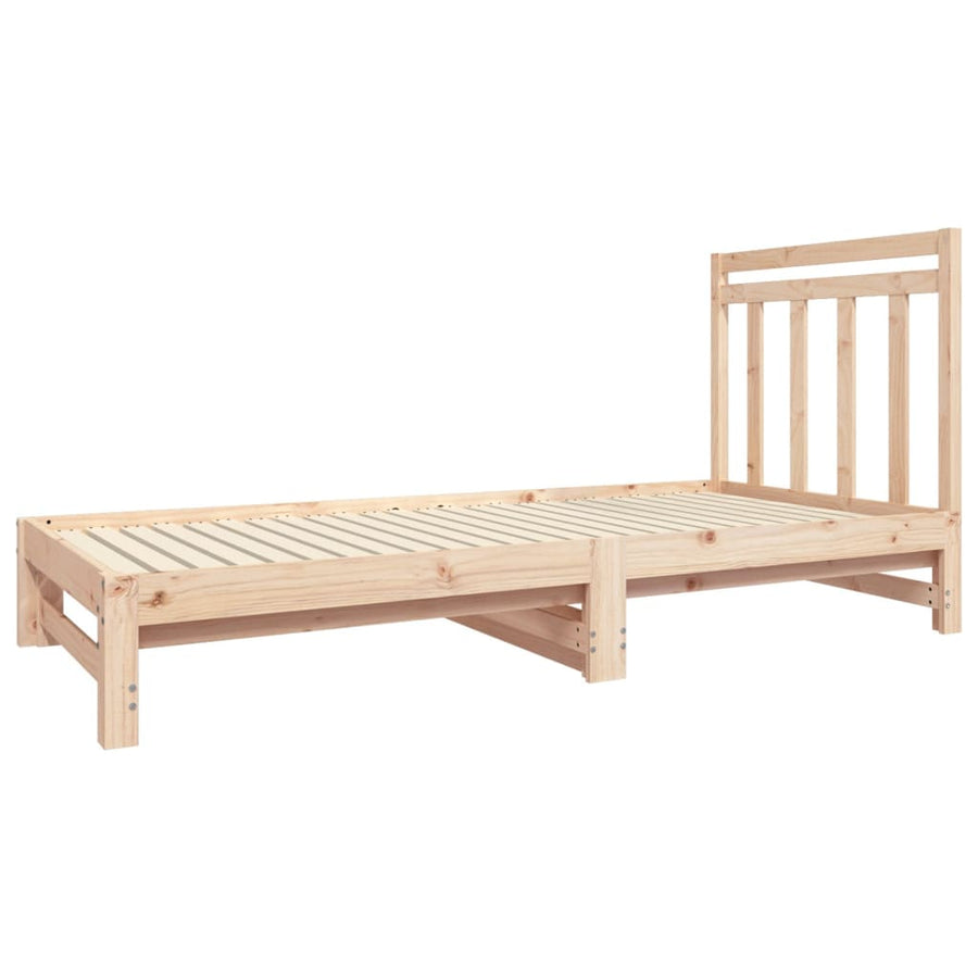 Slaapbank Uitschuifbaar Massief Grenenhout 2X(90X190) Cm