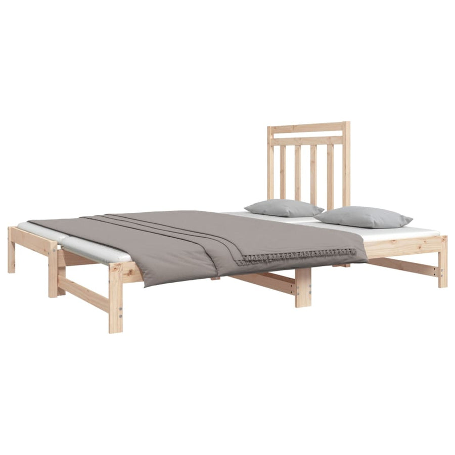Slaapbank Uitschuifbaar Massief Grenenhout 2X(90X190) Cm
