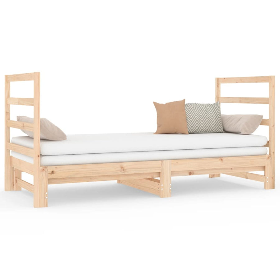 Slaapbank Uitschuifbaar Massief Grenenhout 2X(90X190) Cm